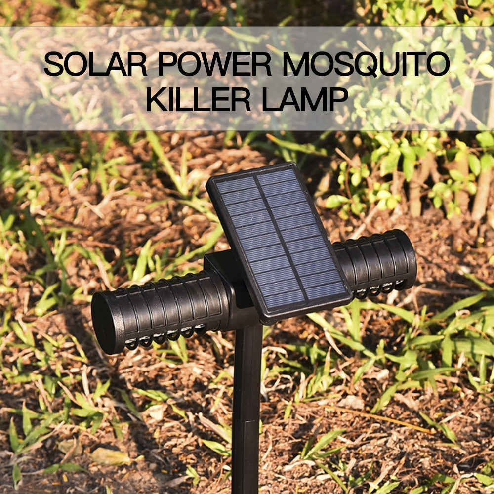 Solar Powered Mosquito Killer Lamp for Outdoors feat. Waterproof LED Light
