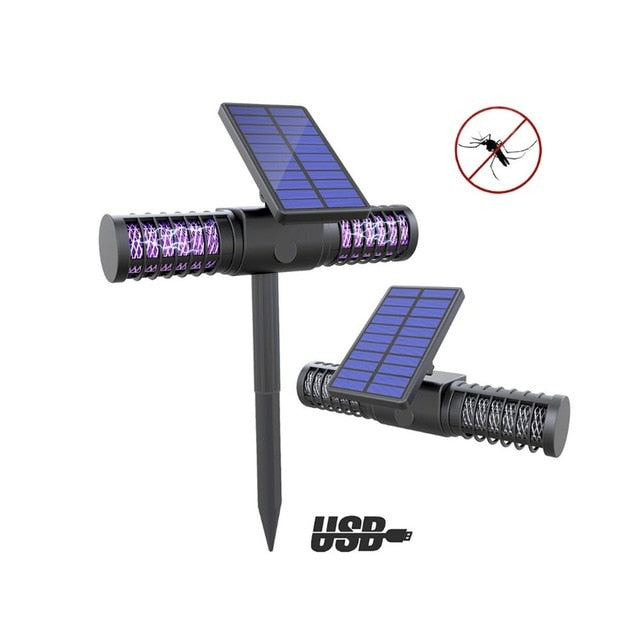 Solar Powered Mosquito Killer Lamp for Outdoors feat. Waterproof LED Light
