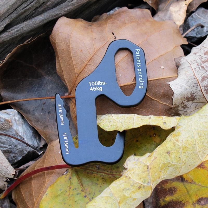 2pcs Tent Hook - Aluminum Alloy 9 Shape