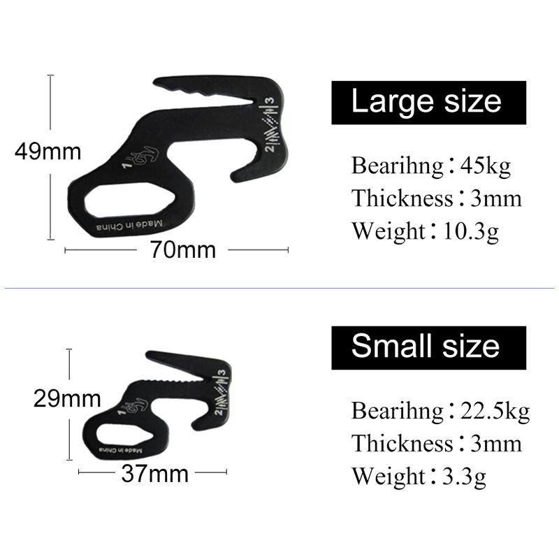 2pcs Tent Hook - Aluminum Alloy 9 Shape