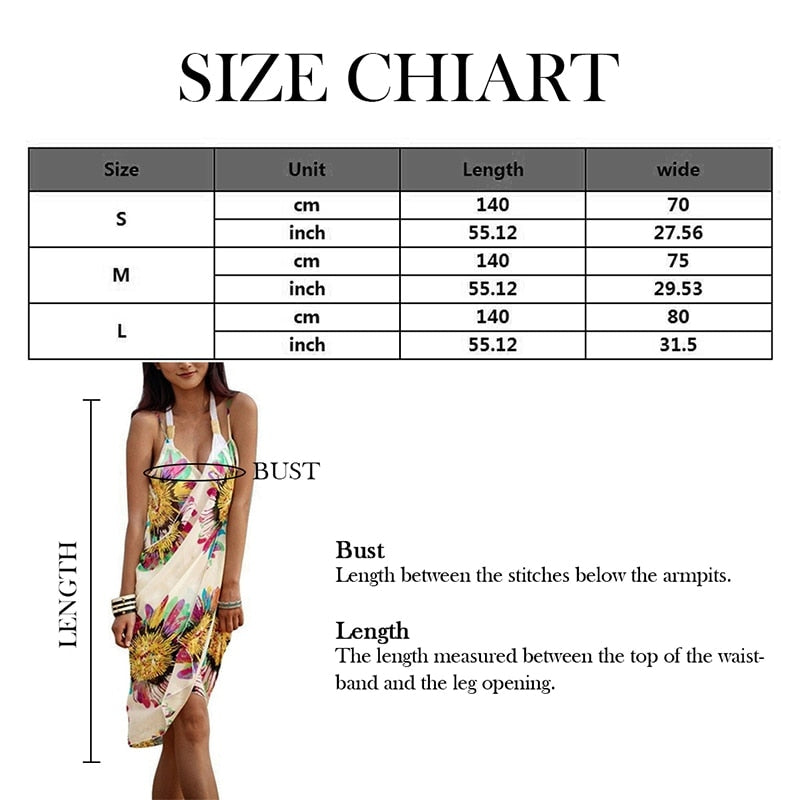 2021 Printed Cover-ups Sexy Summer Beach Dress