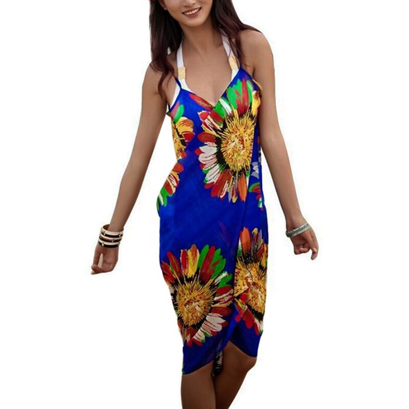 2021 Printed Cover-ups Sexy Summer Beach Dress