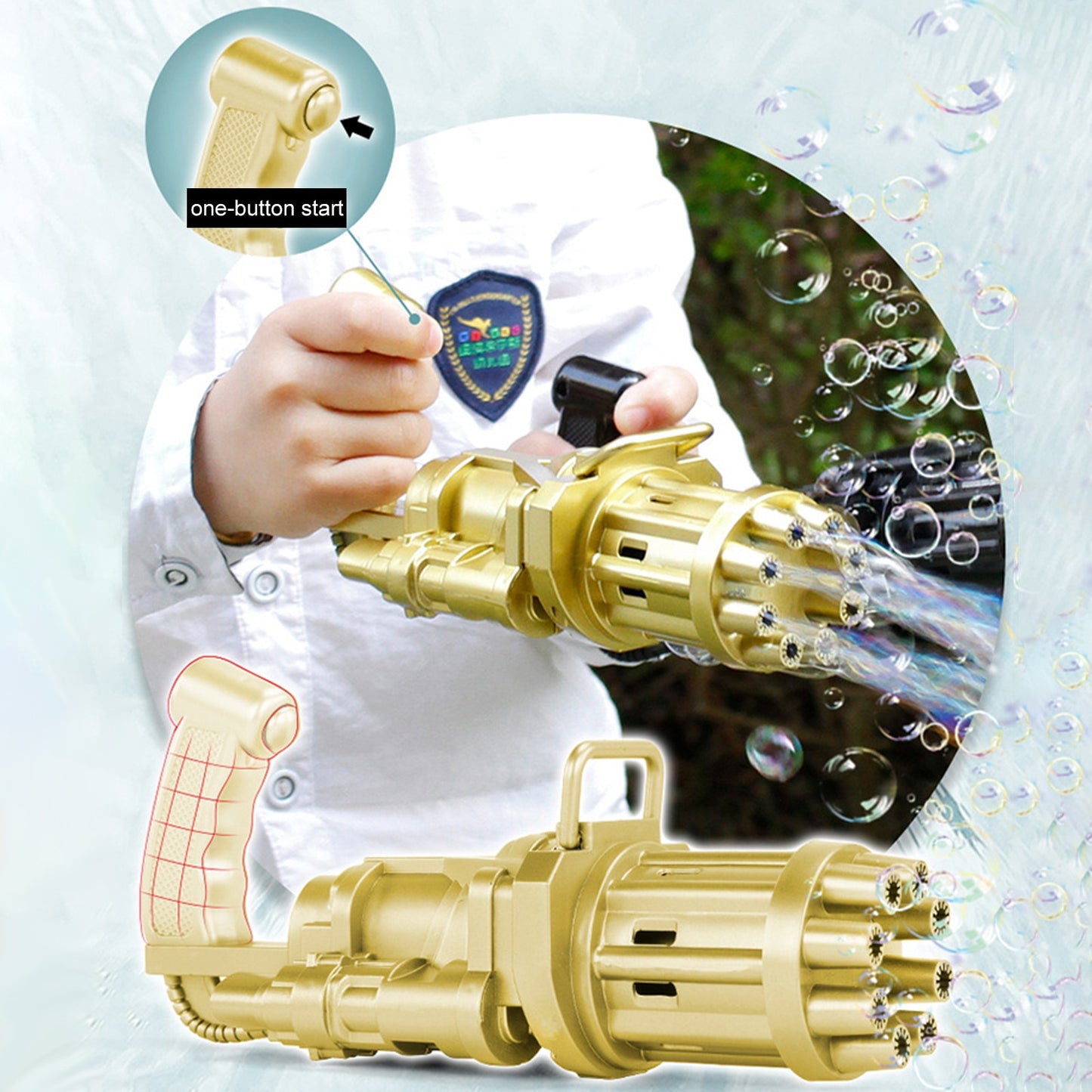 Super Automatic Soap Bubble Machine Gun