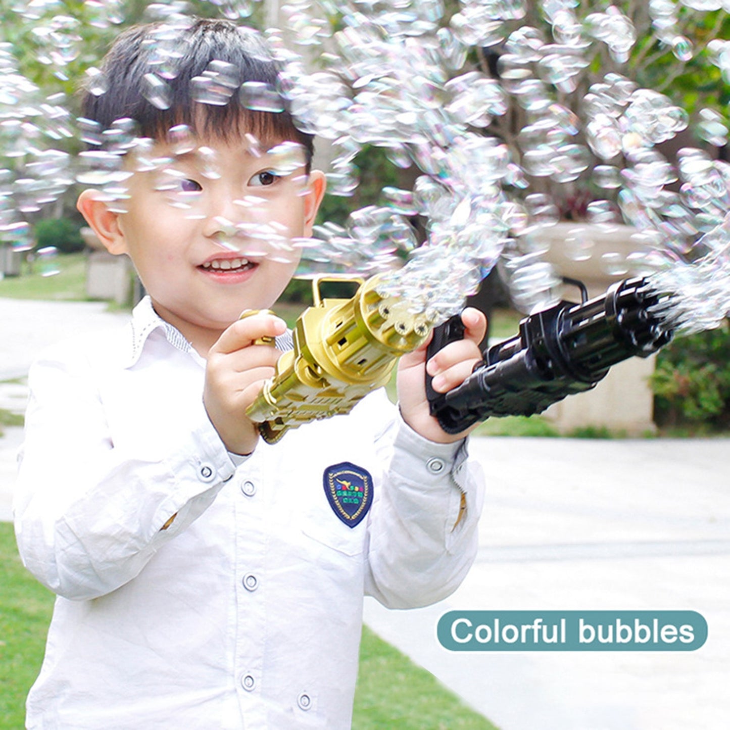 Super Automatic Soap Bubble Machine Gun