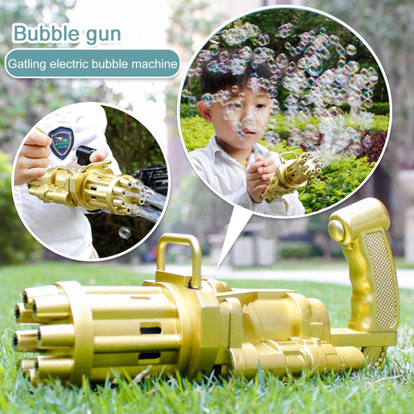 Super Automatic Soap Bubble Machine Gun