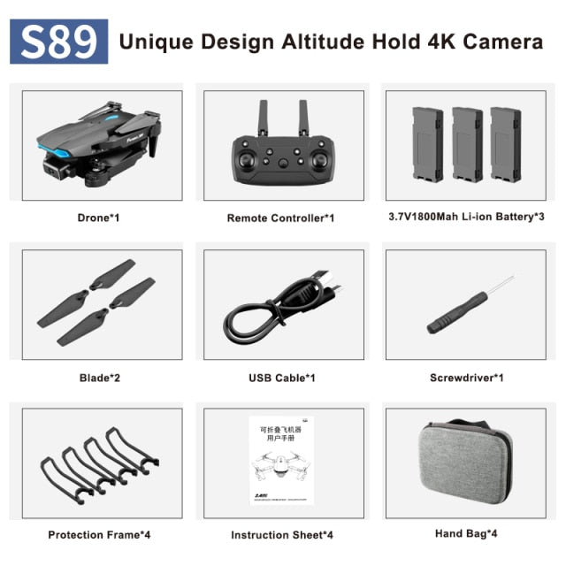 S89 Pro Drone with 4k HD Dual Camera