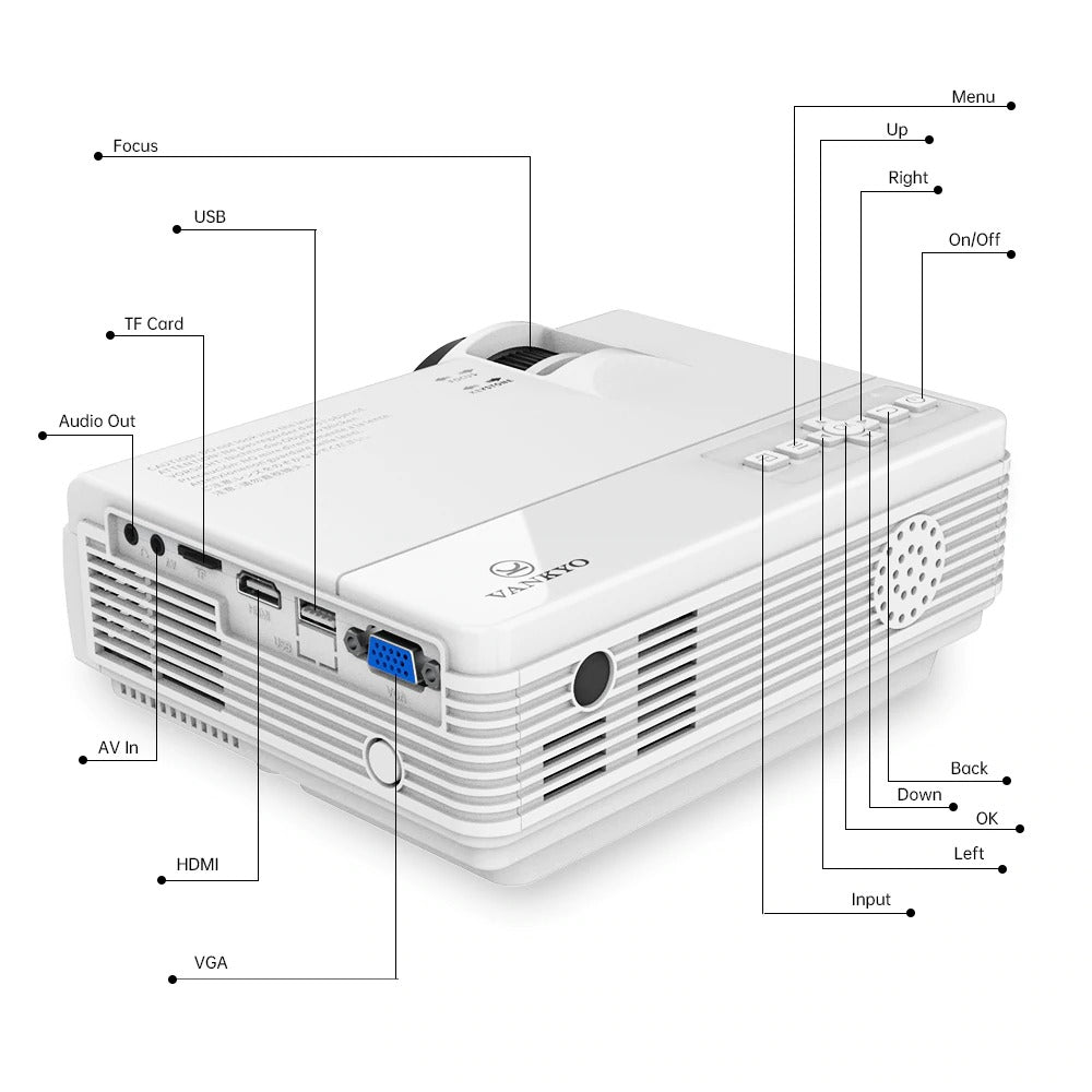 VANKYO Leisure 3 Mini Projector 1920*1080P Supported 170'' Portable Projector For Home