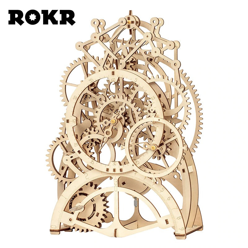 Robotime 3D Wooden Puzzle with Mechanical Gears Building Kit