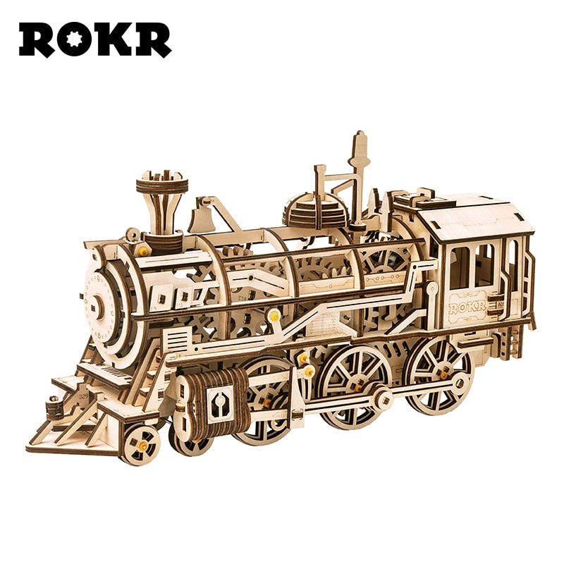 Robotime 3D Wooden Puzzle with Mechanical Gears Building Kit