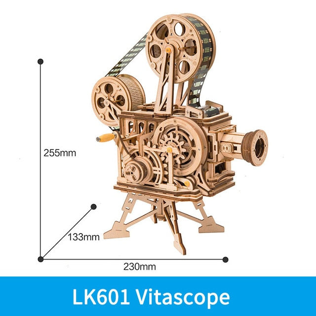 Robotime 3D Wooden Puzzle with Mechanical Gears Building Kit