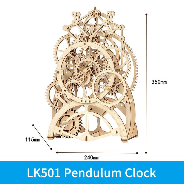 Robotime 3D Wooden Puzzle with Mechanical Gears Building Kit