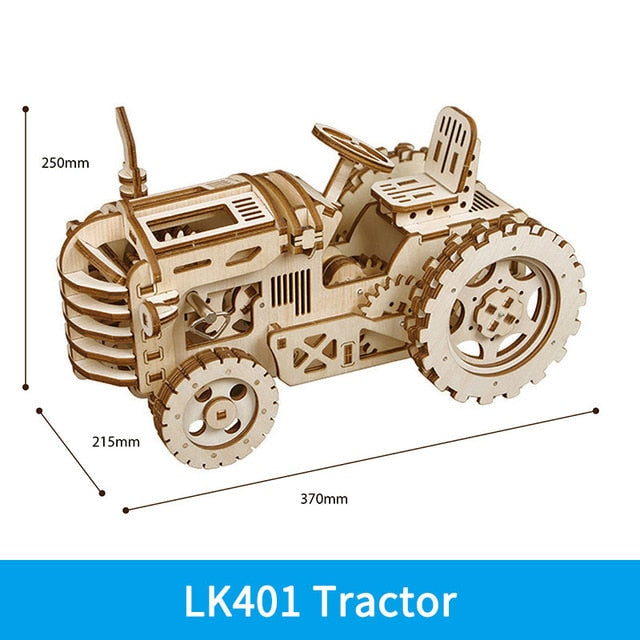 Robotime 3D Wooden Puzzle with Mechanical Gears Building Kit