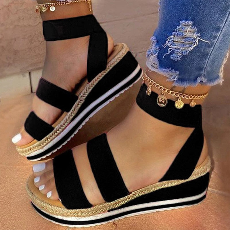 2021 Summer Espadrille Wedge Sandals - From Solid to Candy Colors