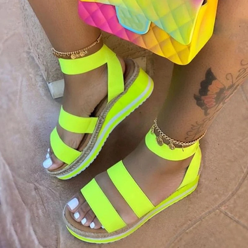 2021 Summer Espadrille Wedge Sandals - From Solid to Candy Colors